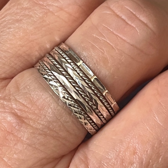 Sterling Silver Multi Band Seven Band Ring - Picture 8 of 8